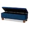 Baxton Studio Hannah Navy Blue Velvet Upholstered Tufted Storage Ottoman Bench 160-9932 - alternate 9